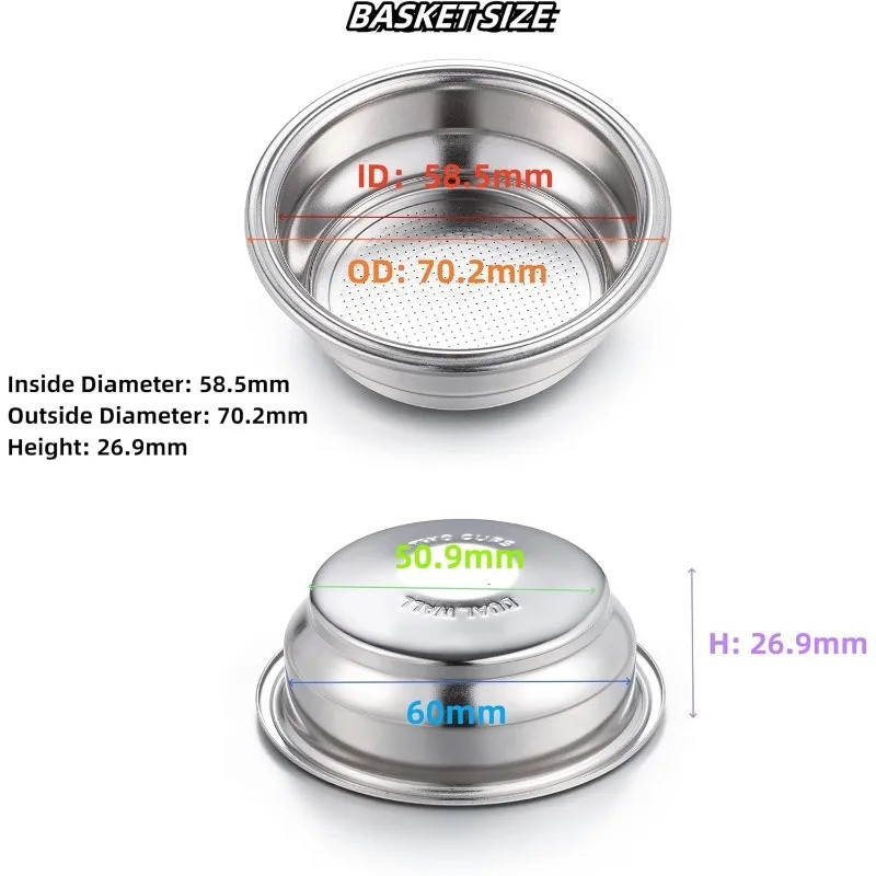 High Quality 2pcs 58mm Dual Wa - огляд і ціна Coffee Extraction Equipment