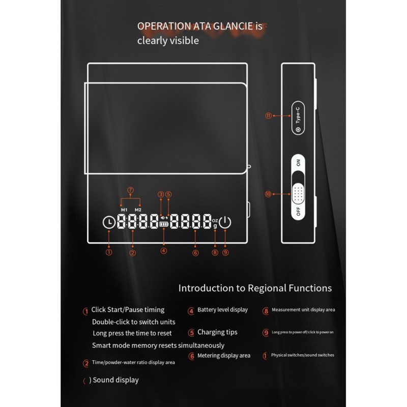 EYFL-Black Coffee Scale 0.1G P - огляд і ціна Scale Drip Timer