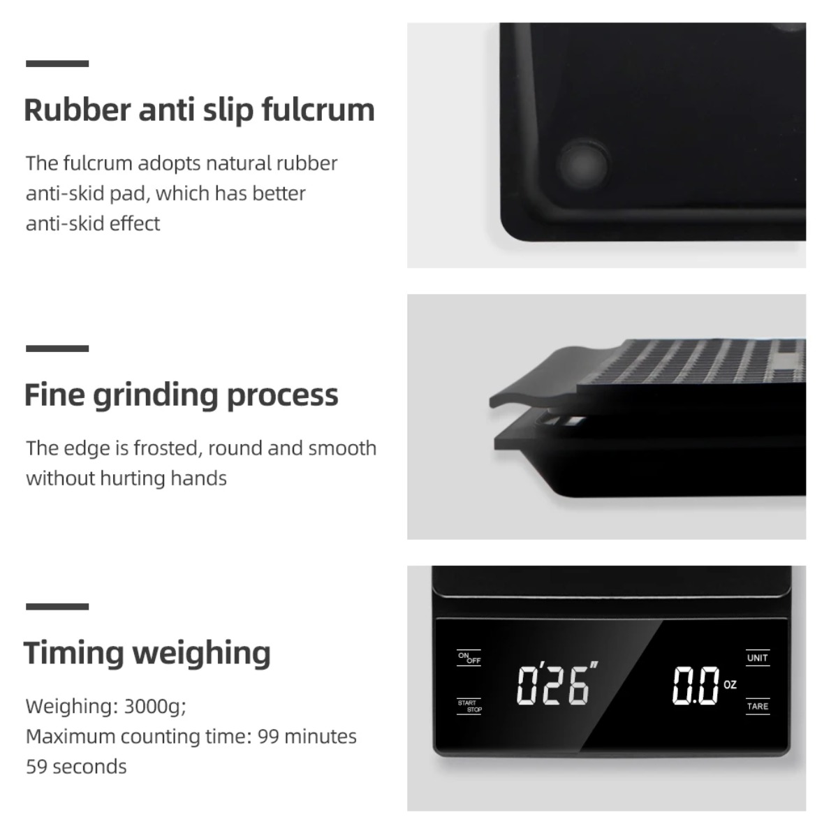 Digital Coffee Scale 3kg 0.1g  - огляд і ціна Scale Drip Timer