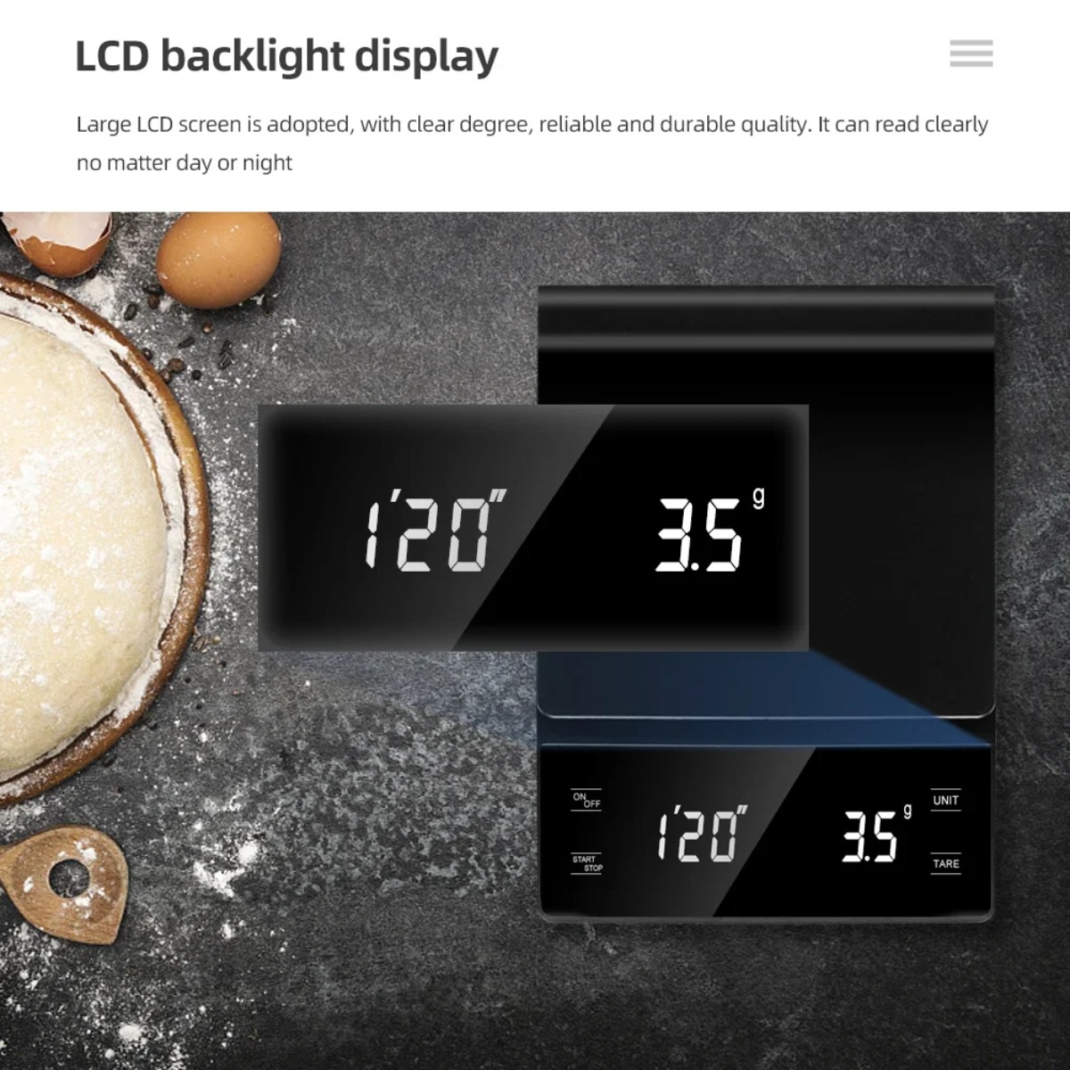 Digital Coffee Scale 3kg 0.1g  - огляд і ціна Scale Drip Timer