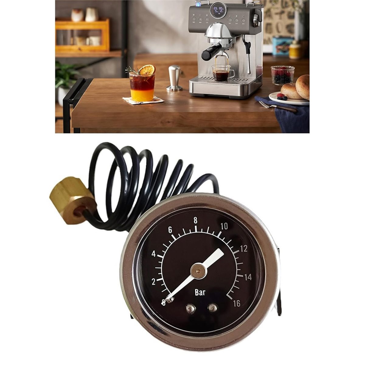 A47T High Precisions 16Bar Pre - огляд і ціна Pressure Gauge Espresso